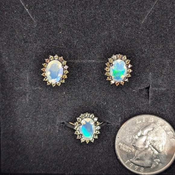 Opal & Sapphire Matching Set - Picture 5 of 6